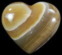 Polished, Brown Calcite Heart - Madagascar #62545-1